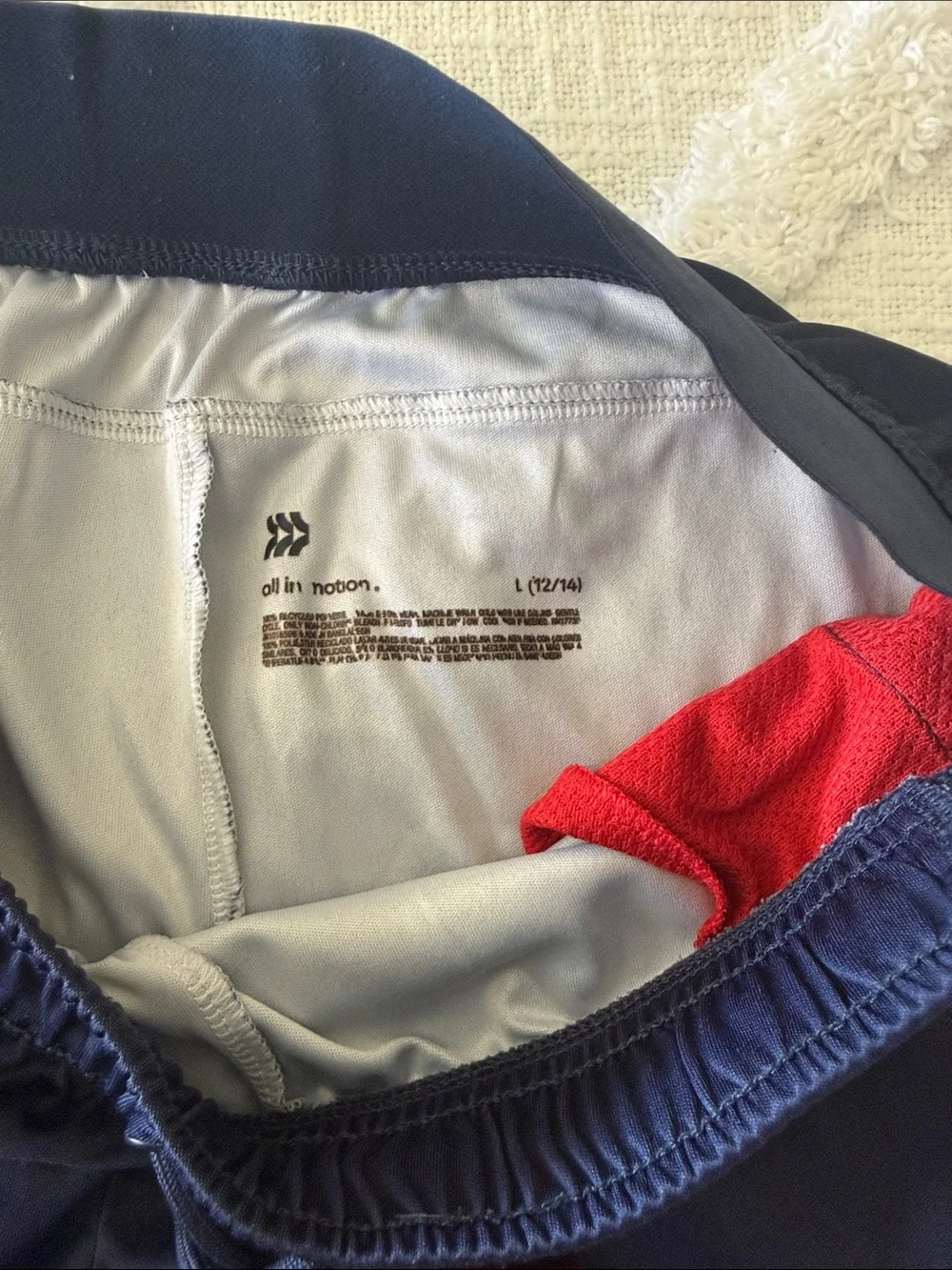 Gradient Boy’s Navy to Red Athletic Shorts